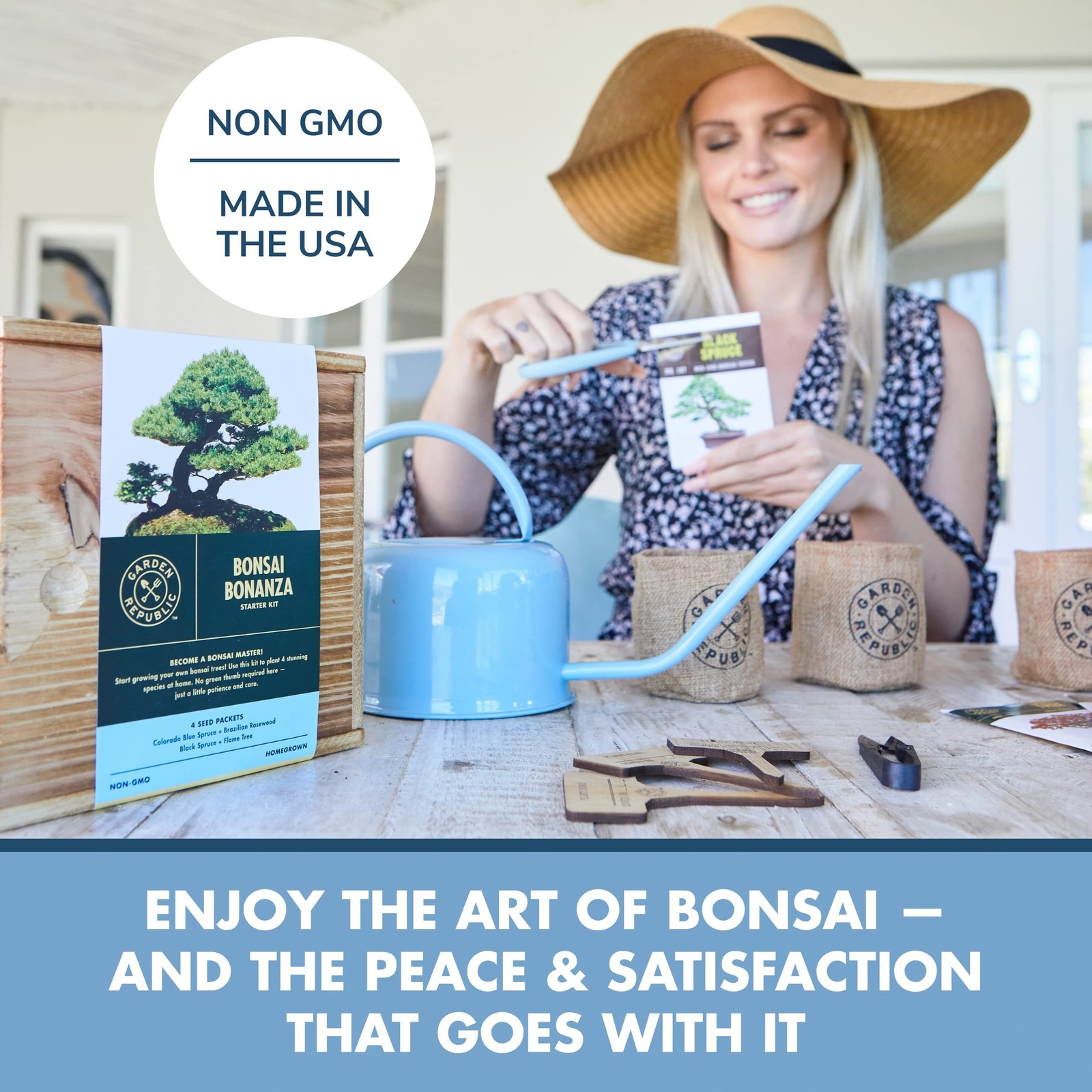 Bonsai Tree Seed Starter Kit – Mini Bonsai Plant Growing Kit, 4 Types of Seed…