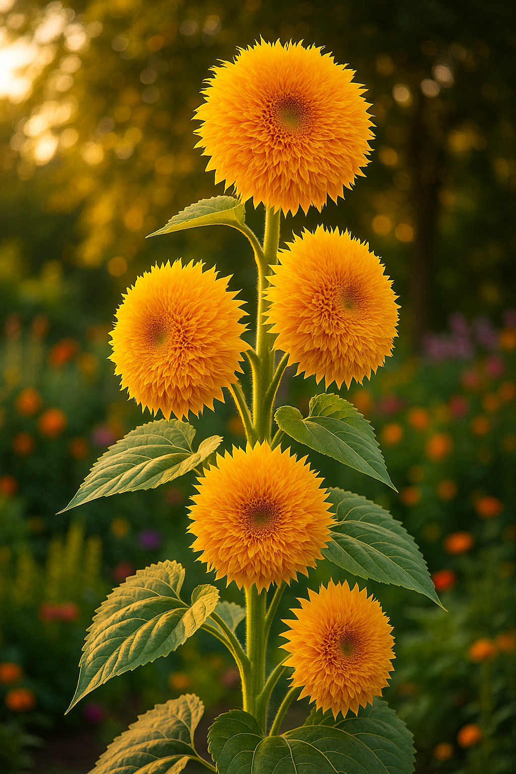 50+ DOUBLE TALL TEDDY SUNFLOWER SEEDS SPRING NON-GMO GIANT RARE BUTTERFLIES USA