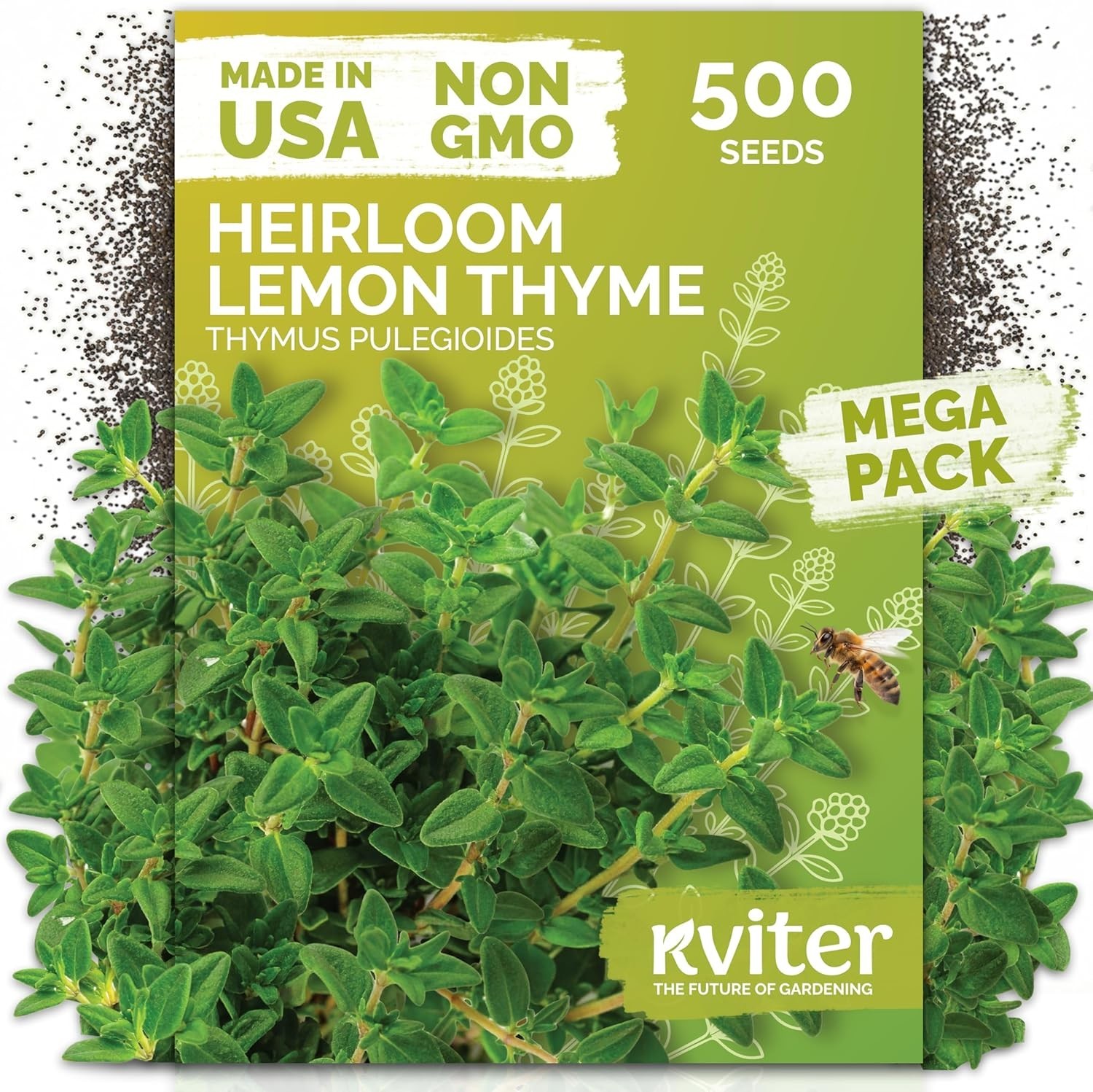 500 GMO-Free Lemon Thyme Seeds – Aromatic Ground Cover & Pollinator Friendly