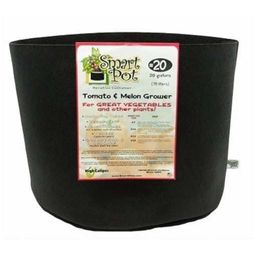 High Caliper Growing 183729 20 gal Smart Pot Tomato Grower, Black