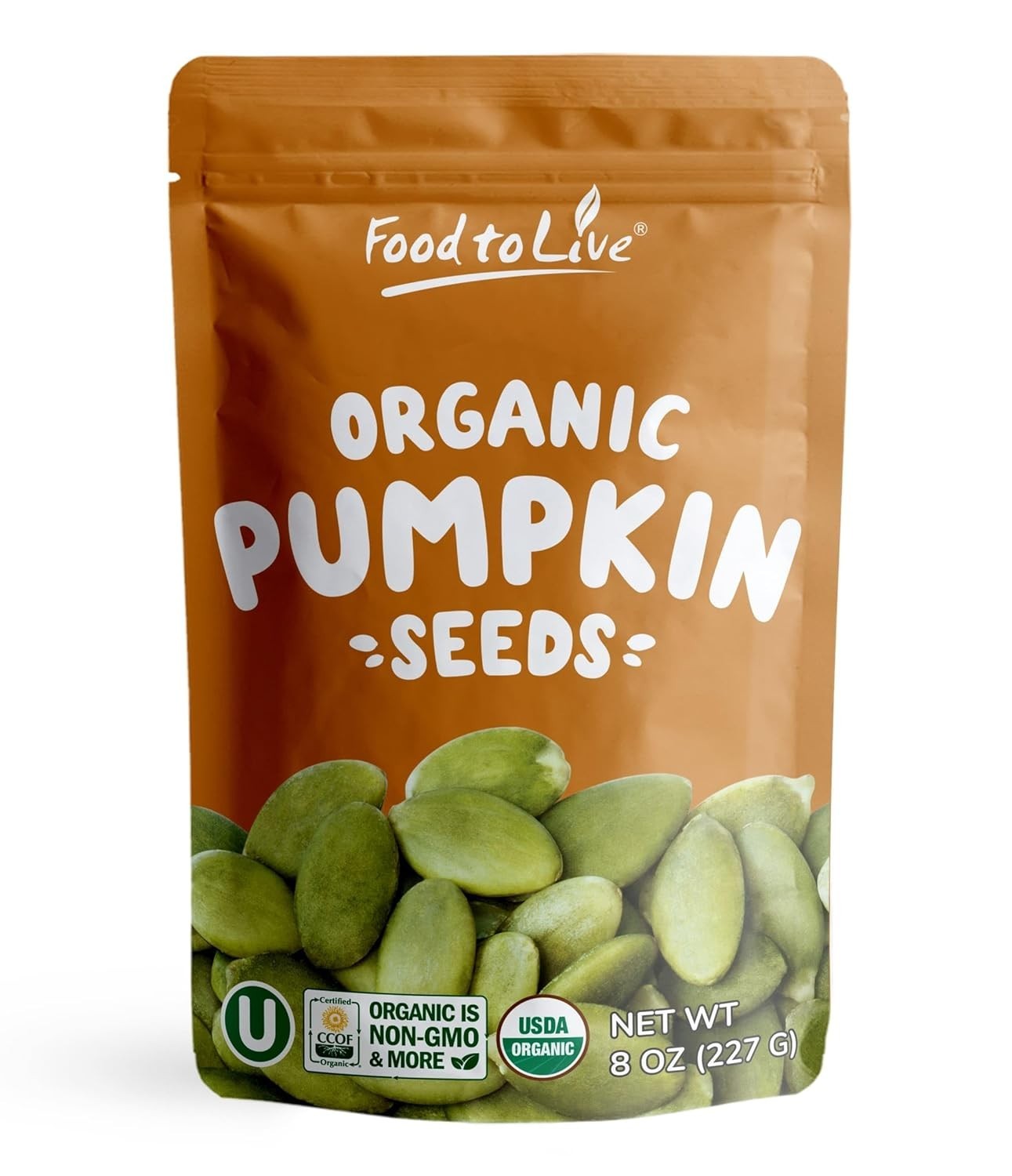 Healthy Organic Raw Pepitas: 8 Oz of Unsalted, Nutrient-Dense Pumpkin Seeds