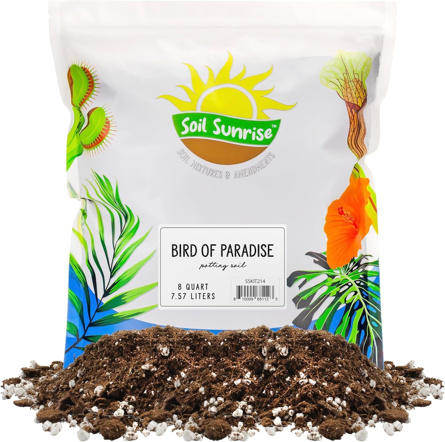 Bird of Paradise Potting Soil Mix (8 Quarts), All Natural for 8 Quarts