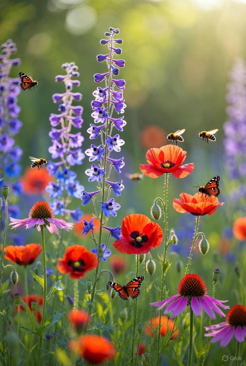Landscaper’s Pack WINTER SOW SPRING SYMPHONY MIX with Poppies Mix 5000+ Seeds!