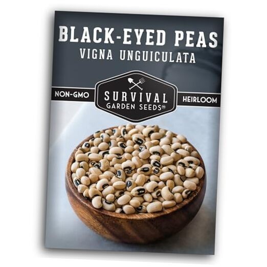 Black Eyed Pea Seeds for Planting – Heirloom Non-GMO Cowpea Variety – Drought 1