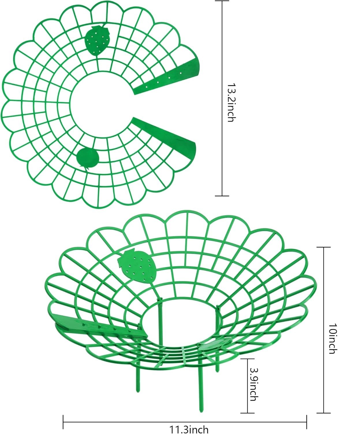 Flexible 6 Pack Strawberry Supports with Easy Locking for Mess-Free Gardening