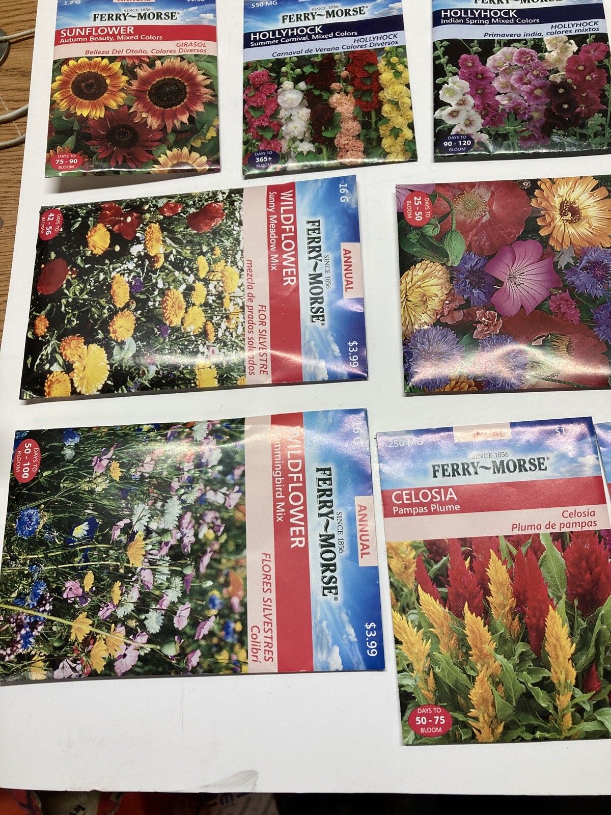 50 Ferry Morse Flowers Seed Packs Perennial Annual Free Shipping