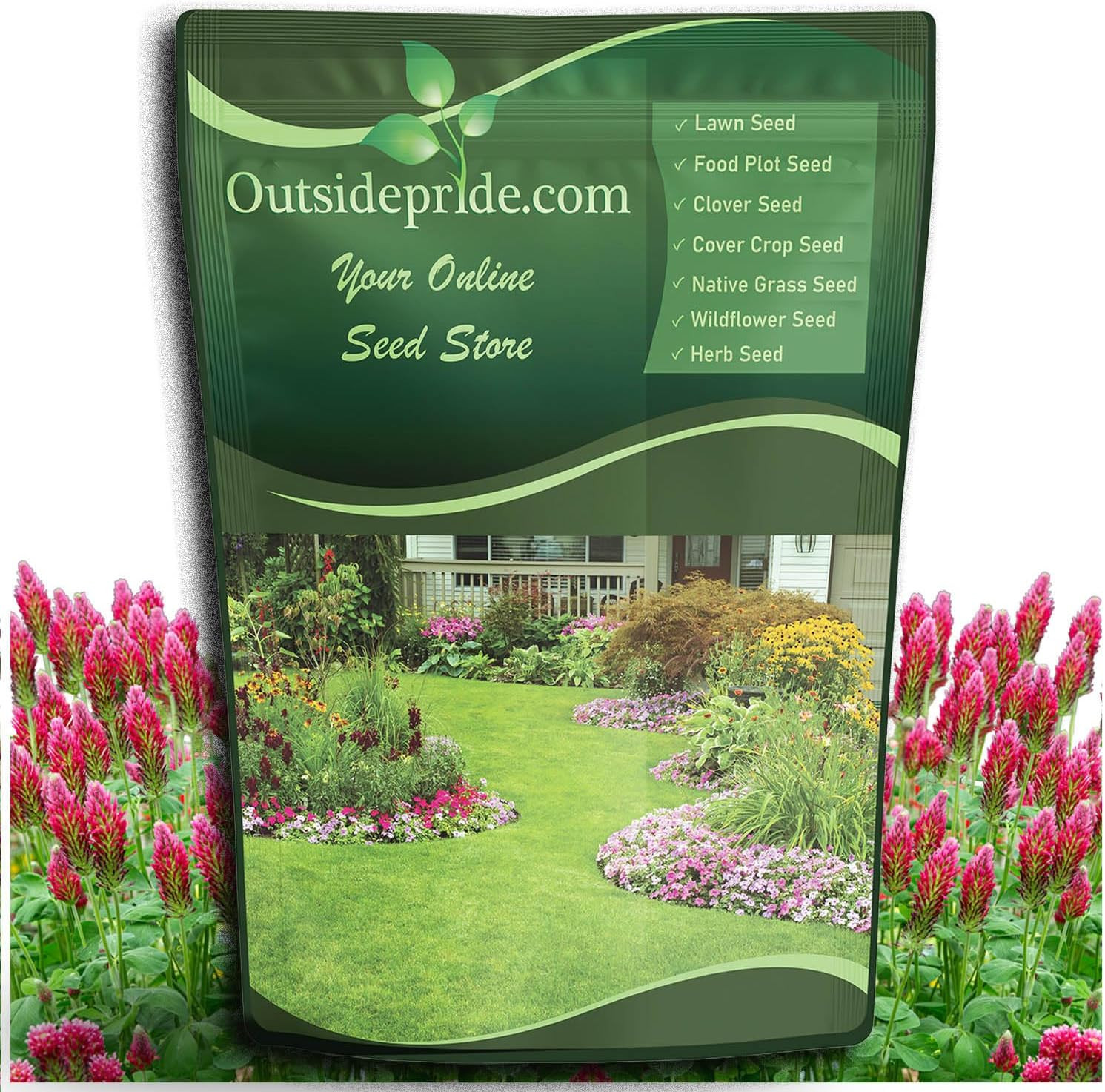Outsidepride Crimson Clover Seeds – 5 Lbs. Annual, Nitrocoated, & Inoculated