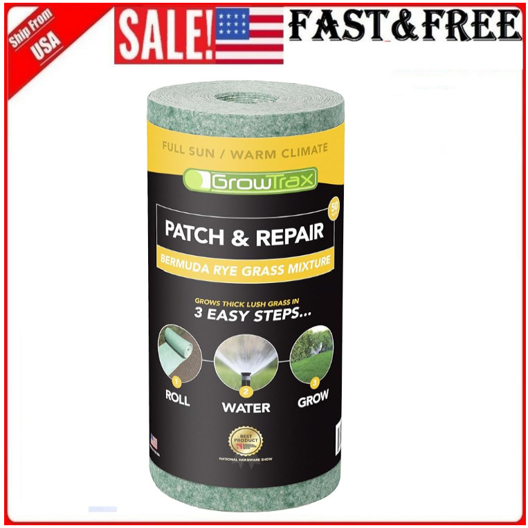 Roll Year-Round Green Grass Seed Mixture Mat Roll For Lawn 50 FT Quick PROVEN