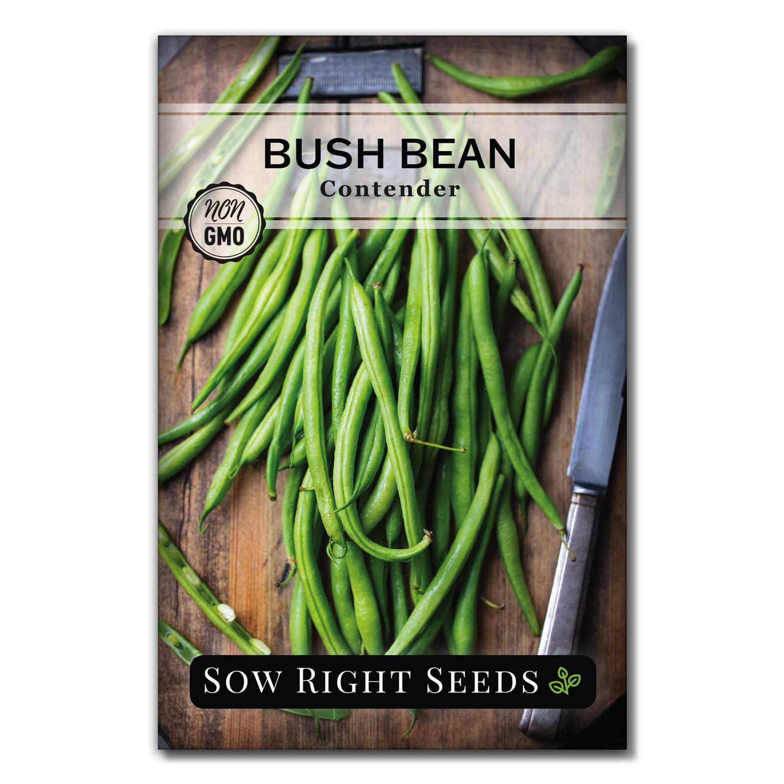 Sow Right Seeds – Contender Bush Green Bean for Planting – green