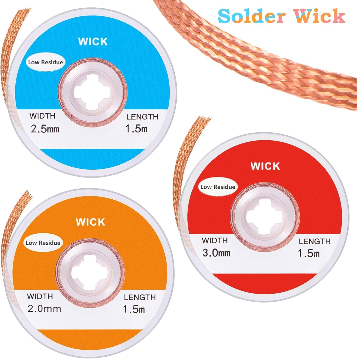 Desoldering Braid Wicks for Solder Removal