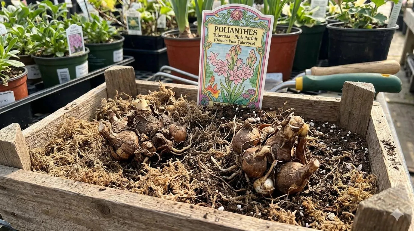 5 Polianthes Pink Parfait Tuberorsa, Bareroot