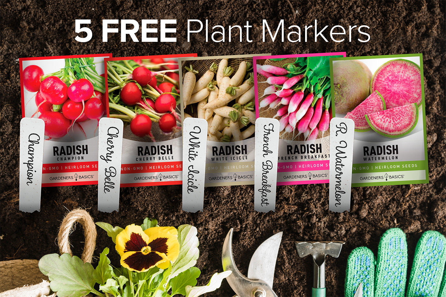 Radish Seed Assortment | 5 Variety Pack