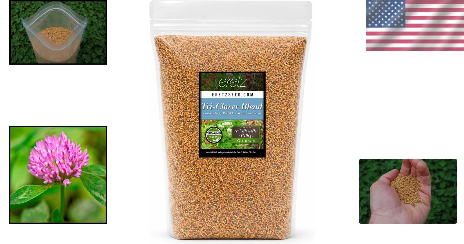 GMO-Free 5lb Tri-Clover Mix – Attracts Pollinators & Improves Soil Fertility