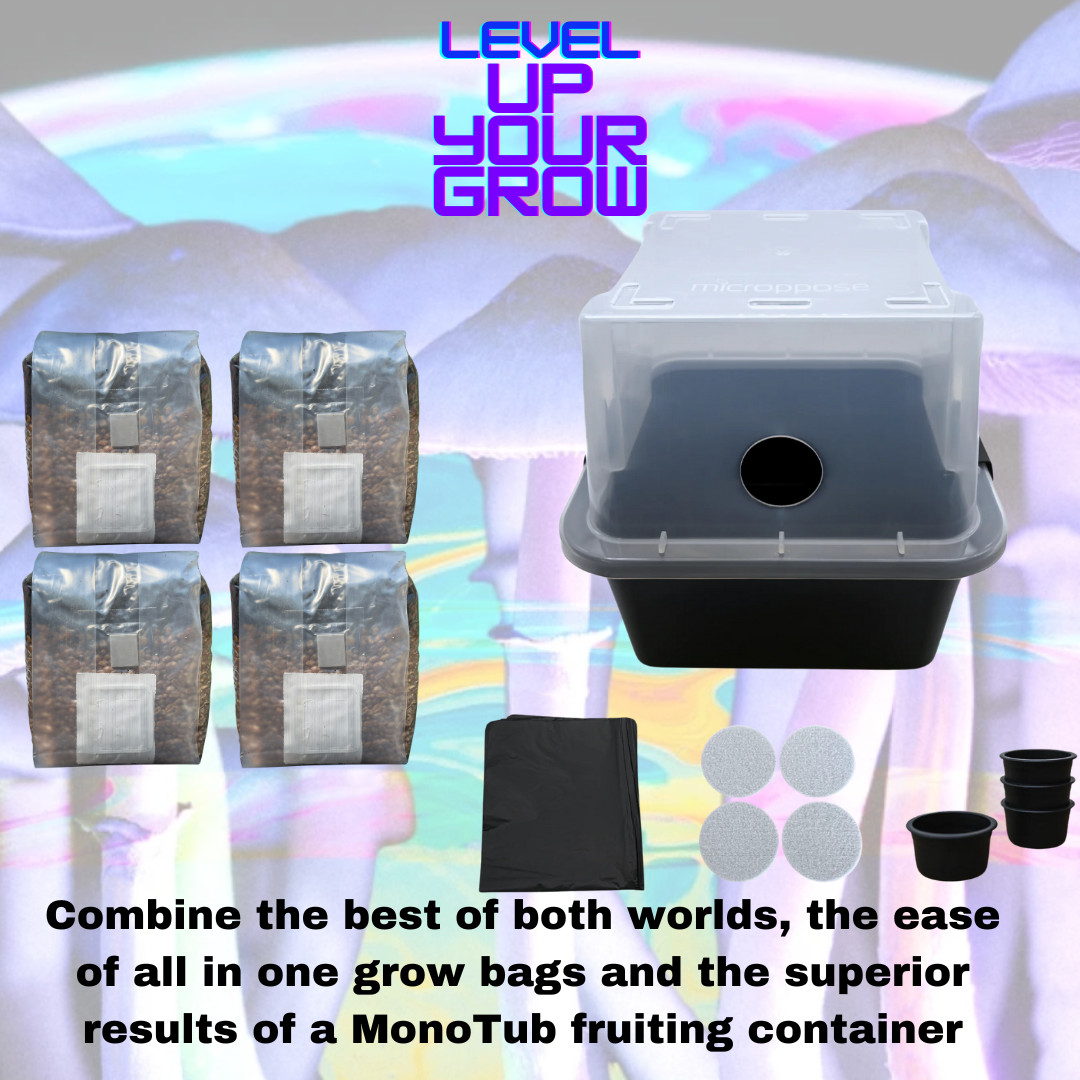 MonoTub Mushroom Grow Kit | all in one mushroom grow bags and fruiting chamber
