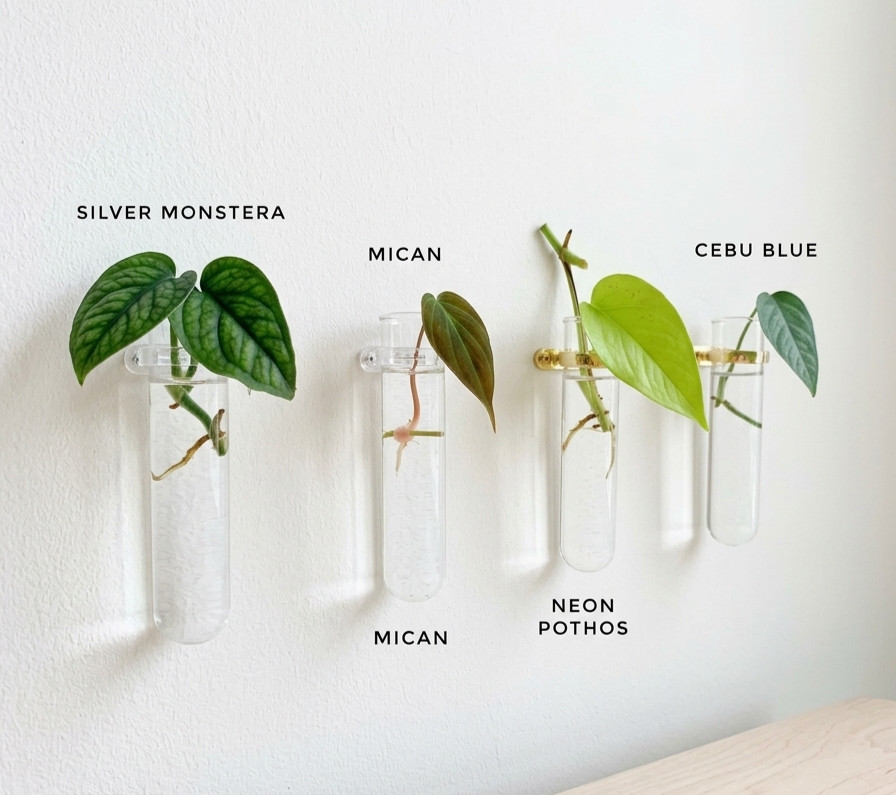 Set of 4 Rare House Plant Cuttings Lot | Easy Care Low Light Indoor Plant Bundle