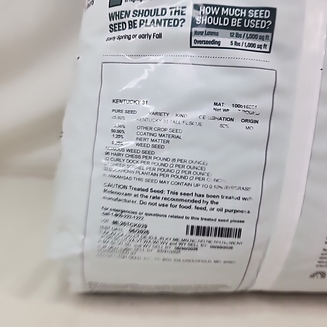 Pennington 100516051 1400 sq. ft. Coverage Tall Fescue Grass Seed 7 lbs.
