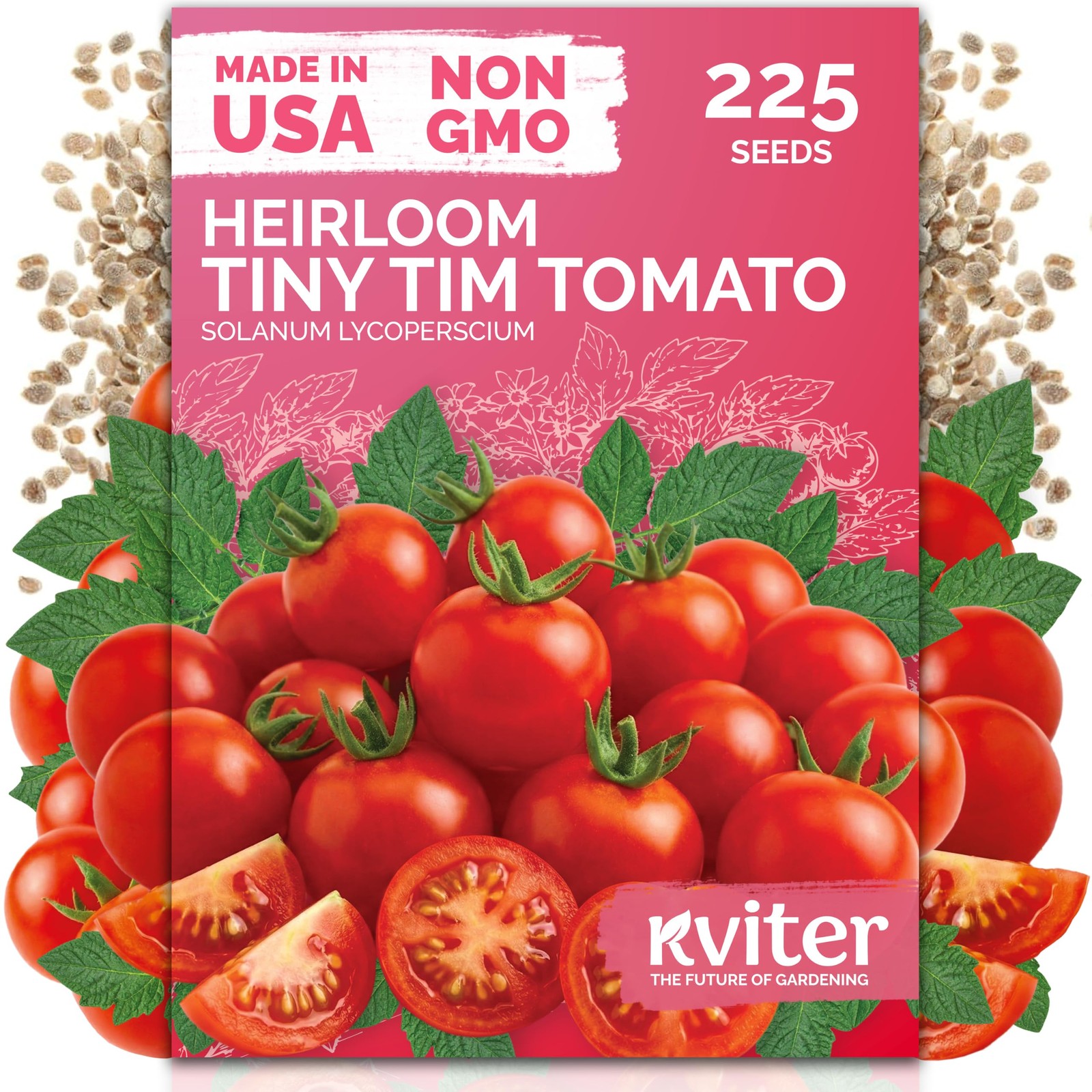 KVITER 225 Tiny Tim Tomato Seeds (Solanum Lycopersicum)