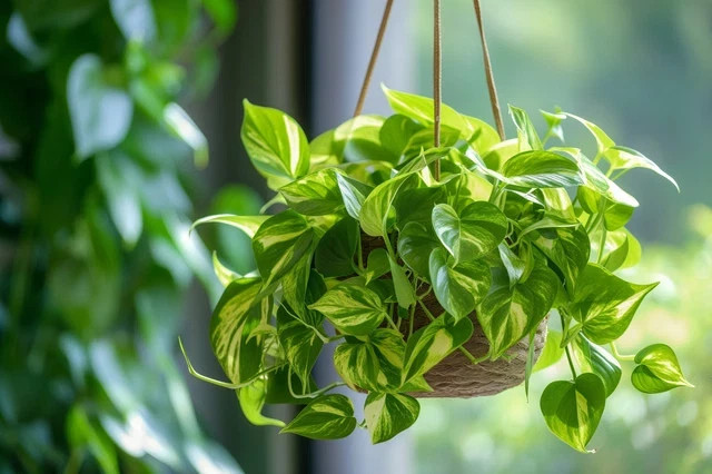 2 Golden Pothos Node Cuttings No Leaves Rooting Air Purifier Plant