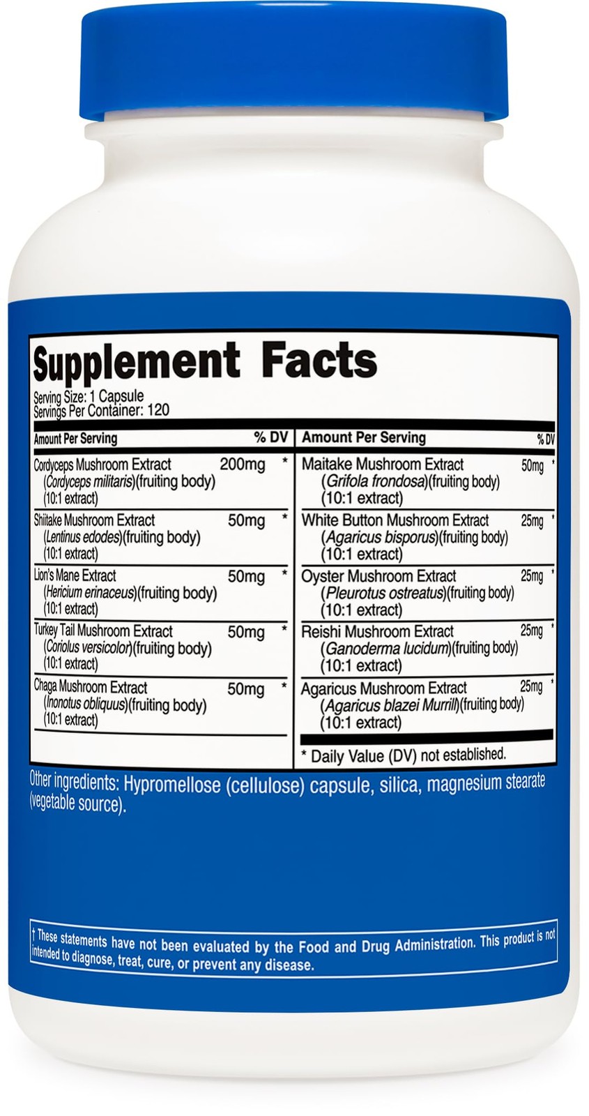 Nutricost Mushroom Complex Supplement, 120 Capsules for 120 Count (Pack of 1)