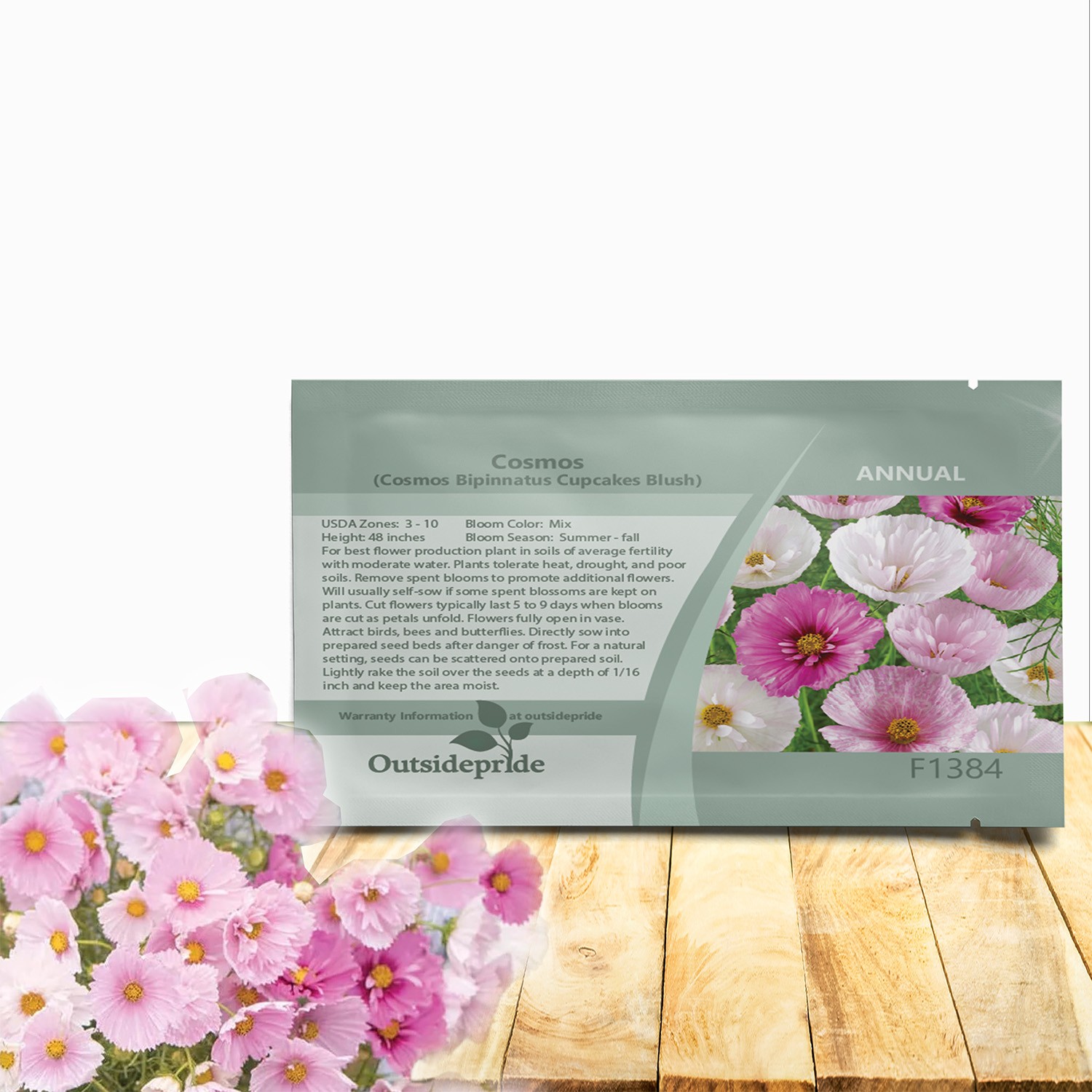 100 Seeds Cosmos Bipinnatus Cupcakes Seed Mix For Planting – Blush Cut