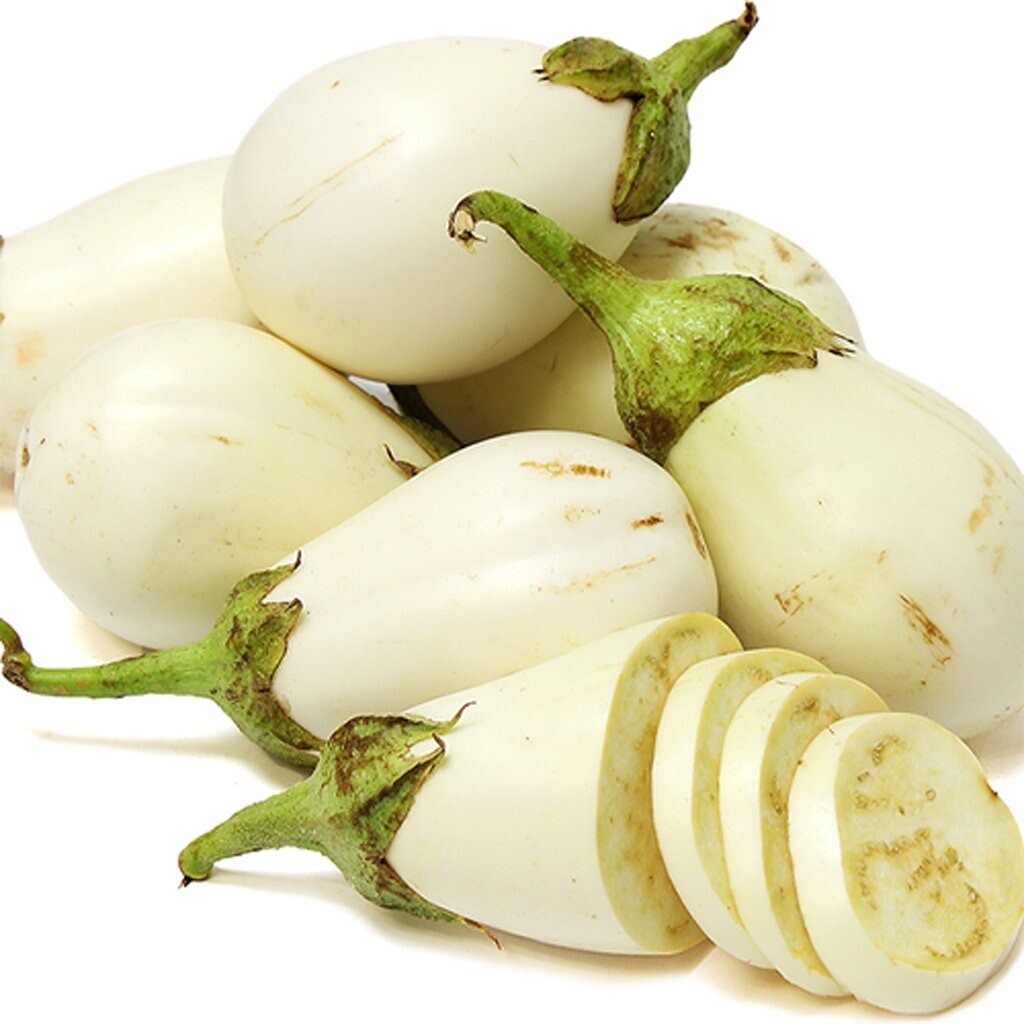 RARE✿ Heirloom Japanese White Egg Eggplant 15+ Seeds ●High Yields