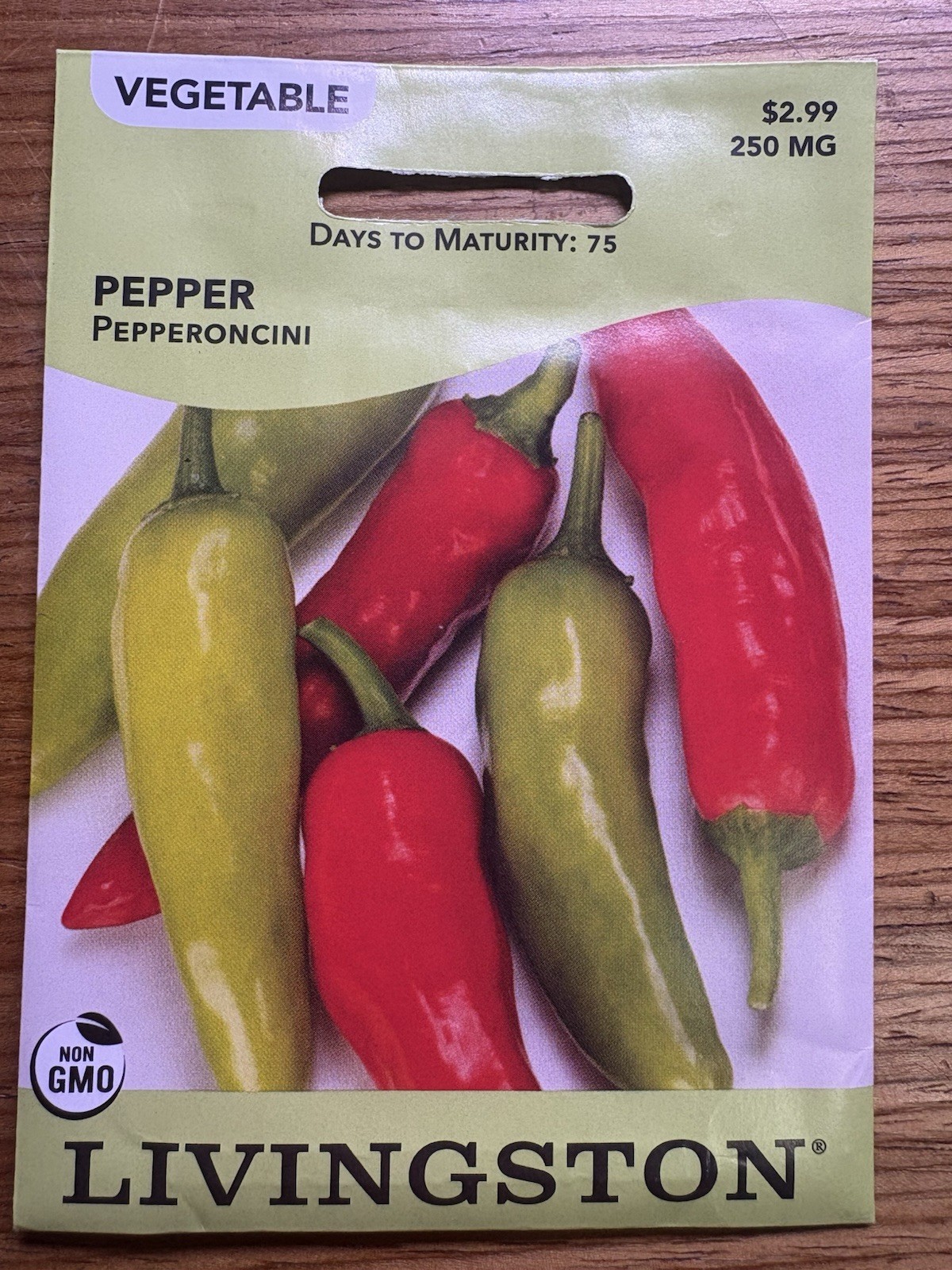 5 PACK BUNDLE Livingston Seed Company Pepperoncini Non-GMO Vegetable Seeds