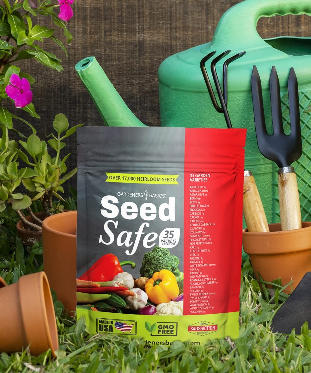 Gardeners Basics Seed Safe Kit 35 Easy to Grow Heirloom Vegetable Seeds for …