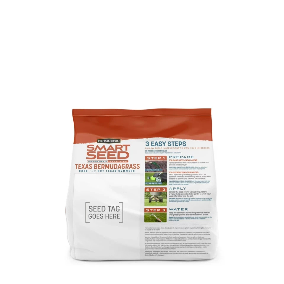 Pennington Smart Seed Texas Bermuda Grass Seed Mix, for Full Sun 1.75 Lb.