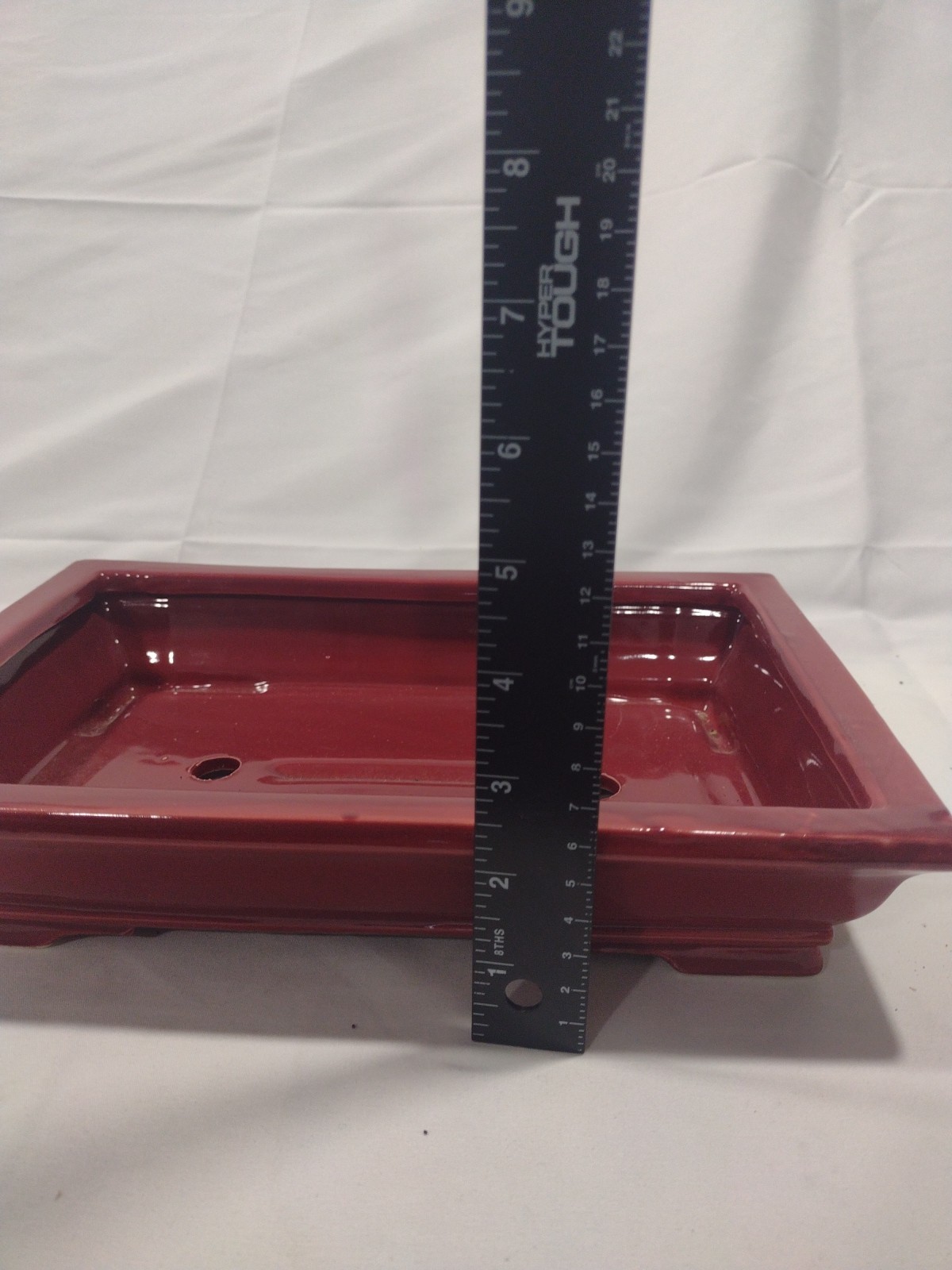 Unknown Japanese Tokoname Bonsai Tree Pot 10x6x3 Great Design Red Clay