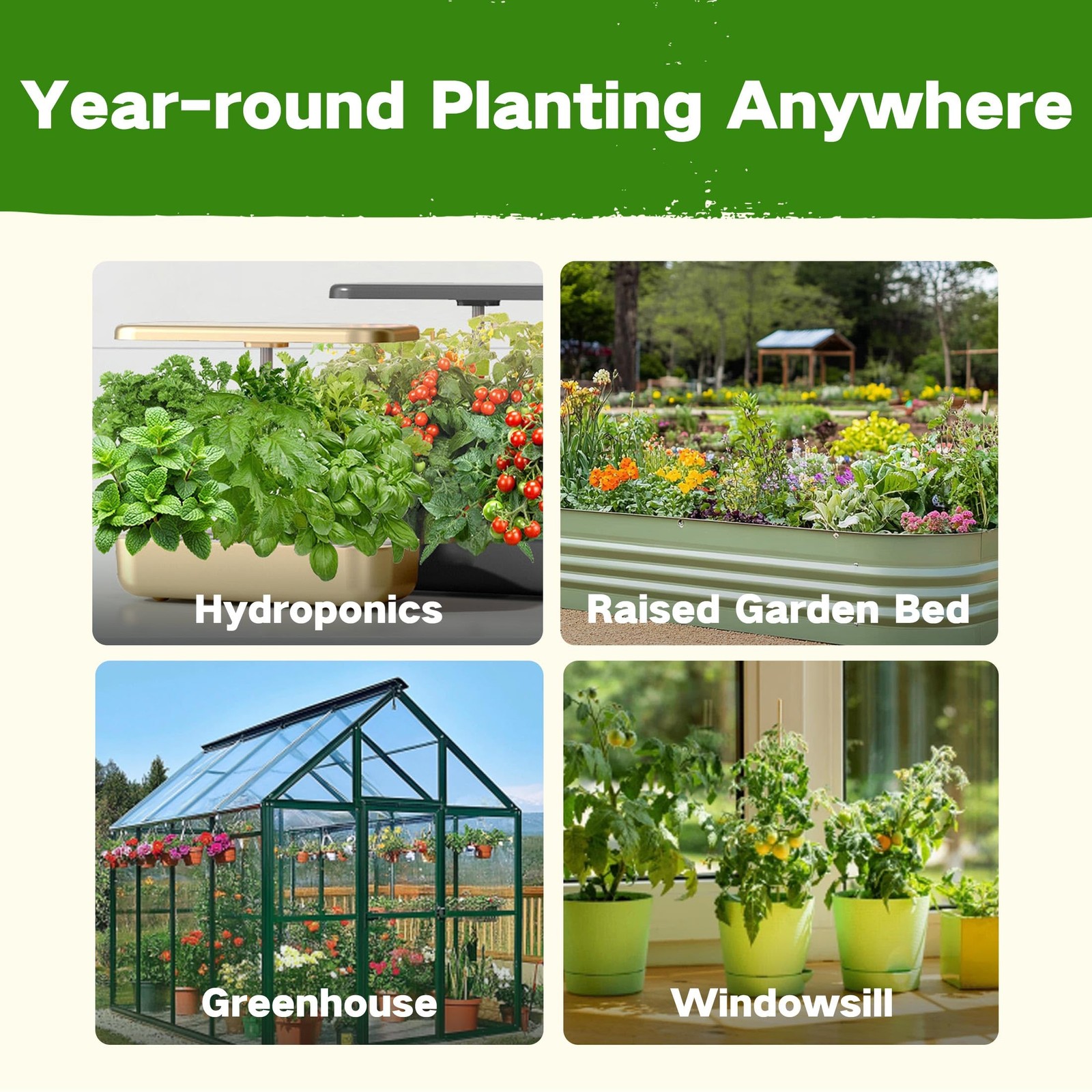 Year-Round Heirloom Survival Seed Kit – 30,000+ Non-GMO Seeds for Gardening