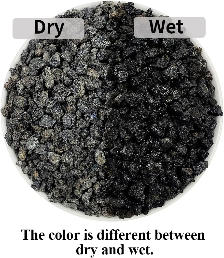 Black Horticultural Lava Rocks for Plants, 2Lb Succulents Cactus Bonsai Soil Vol