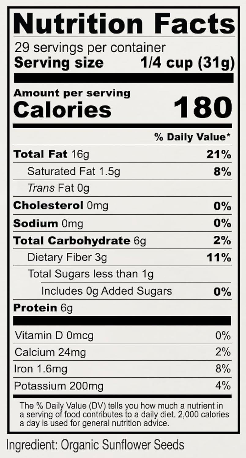 Keto Friendly Sunflower Seeds, 2 lb, Raw, Unsalted (2 Pack)