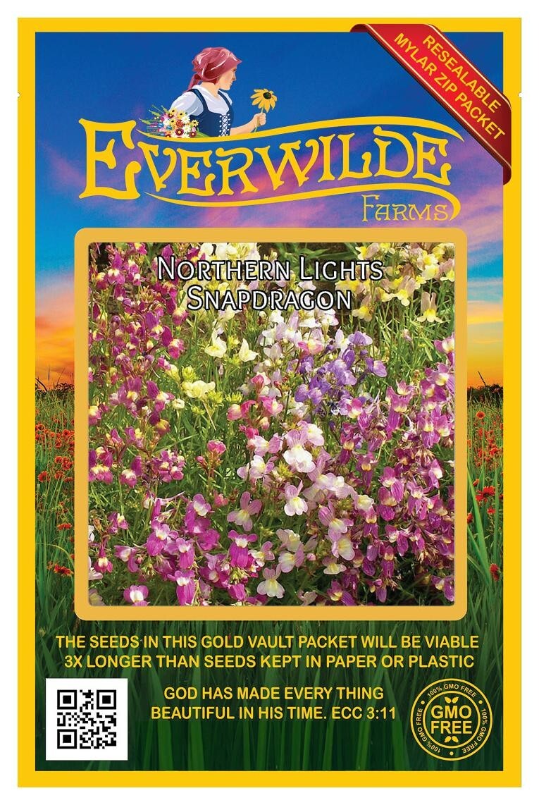 2000 Northern Lights Mixed Snapdragon Wildflower Seeds – Everwilde Farms Mylar