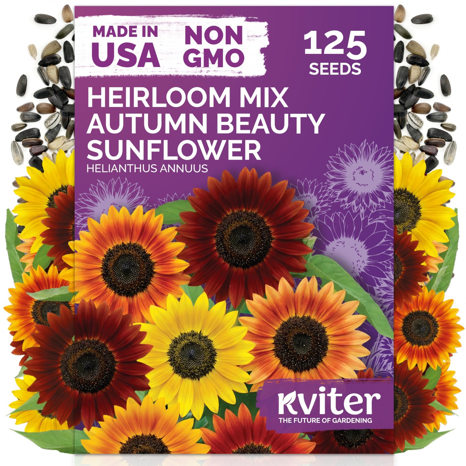 125 Autumn Beauty Mix Sunflower Seeds Helianthus Annuus Common Sunflower, Ta…