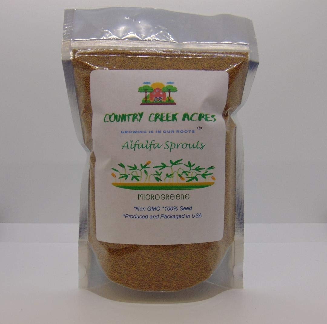Nutritious 4 oz Alfalfa Sprouting Seeds – Non-GMO, Easy to Grow, Resealable Pack
