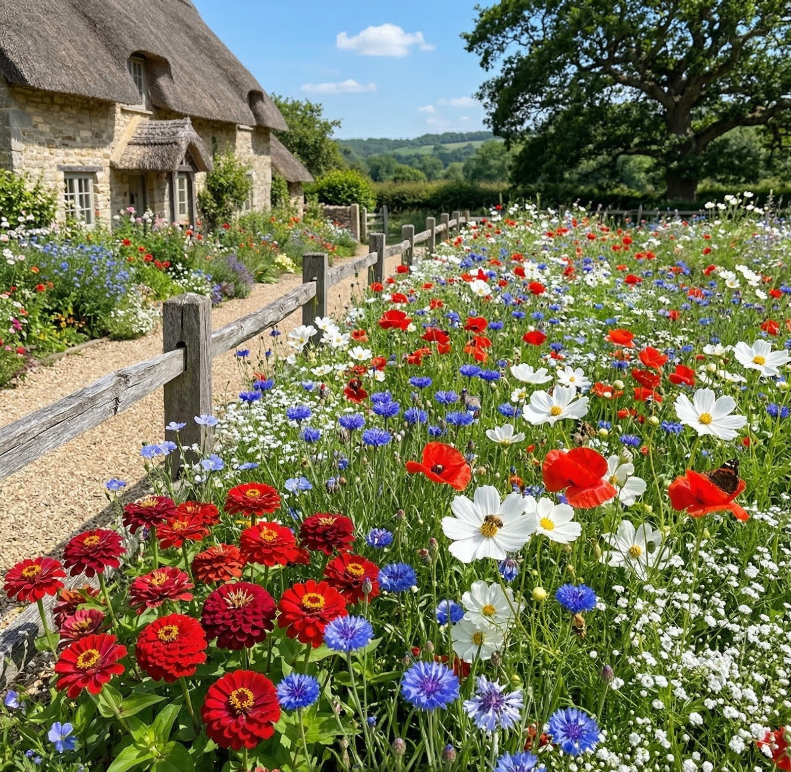 Landscaper’s Pack PATRIOTIC GARDEN Wildflower Mix Red White Blue USA 3000 Seeds!