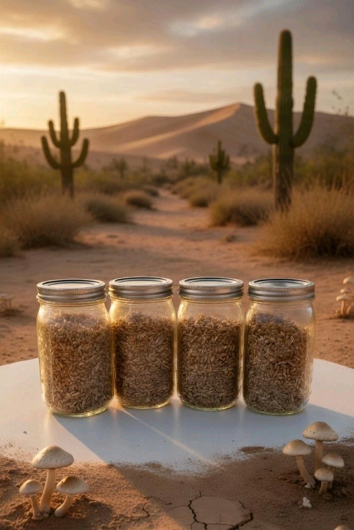 Sterilized Whole Oat Grain Spawn Jars – Pack Of 4 Quart Size Jars