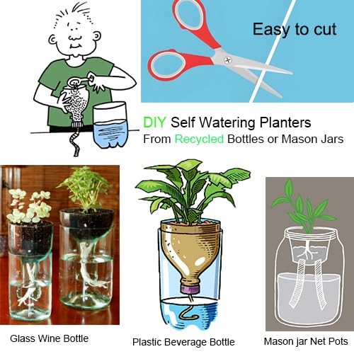ORIMERC 50ft 1/4 inch Plants Self Watering Capillary Wick Rope Cord DIY Vacation