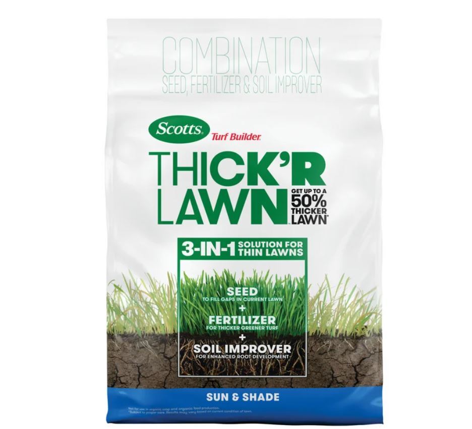 SCOTTS GRASS SEED Turf Builder THICK’R Lawn Sun and Shade