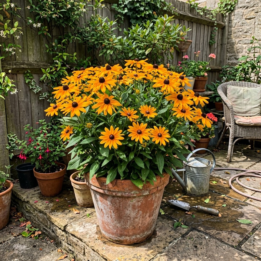 300 Giant Orange Black Eyed Susan Seeds Heirloom Floral Blooms – Long Lasting