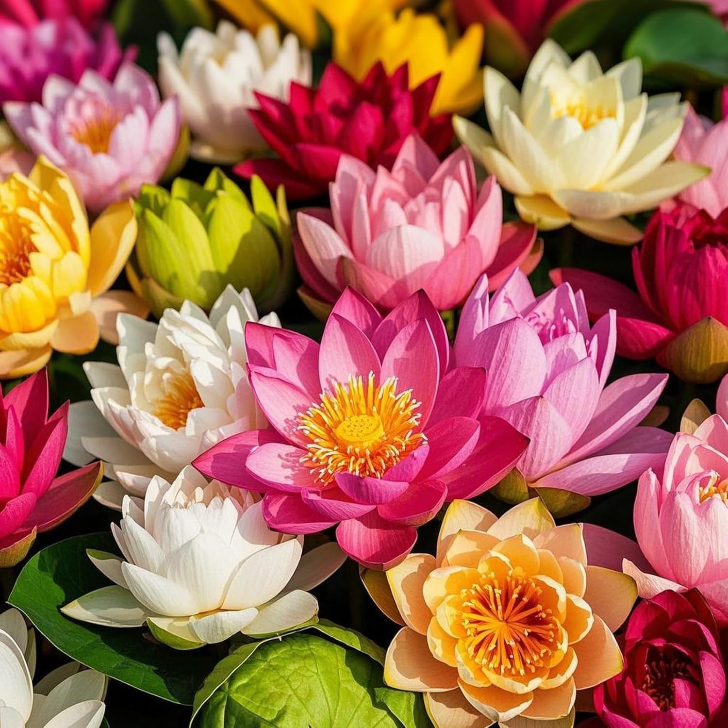 High Germination Lotus Seeds – 200 Mixed Colors with Planting Guide Included