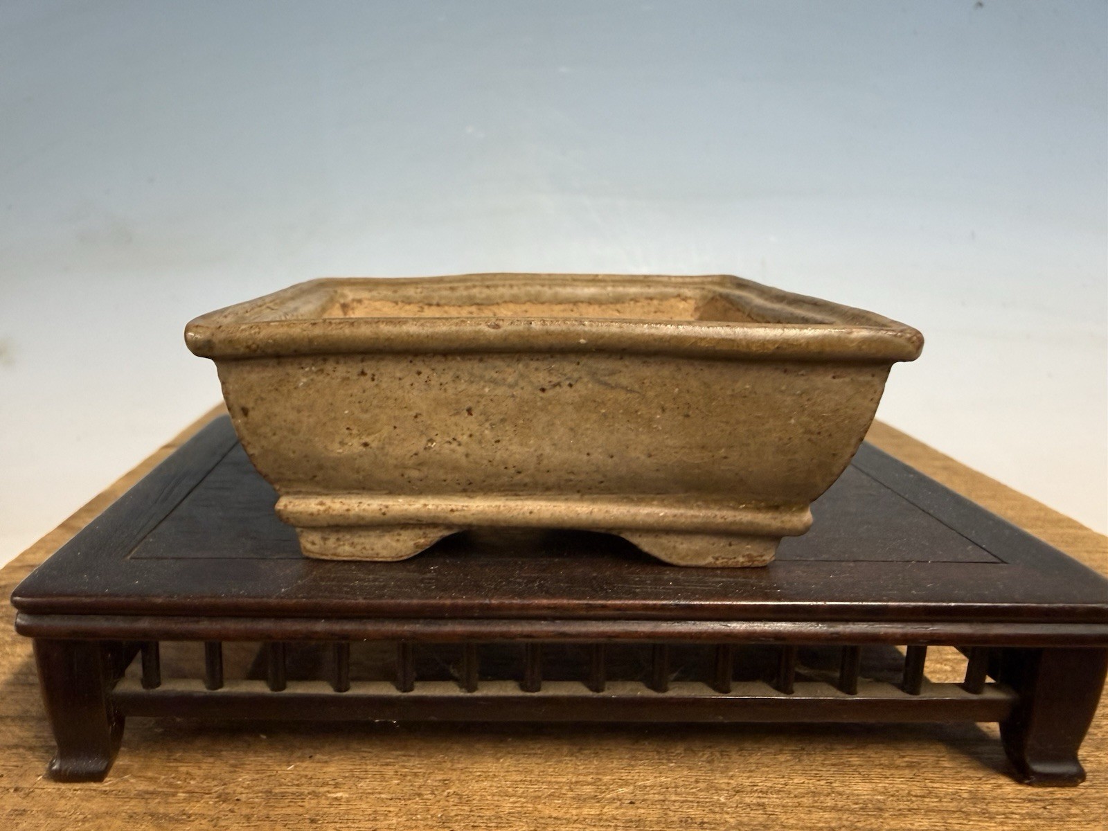 Japanese Unknown Maker Shohin Sized Bonsai Tree Pot 3 1/2” Circa 1989