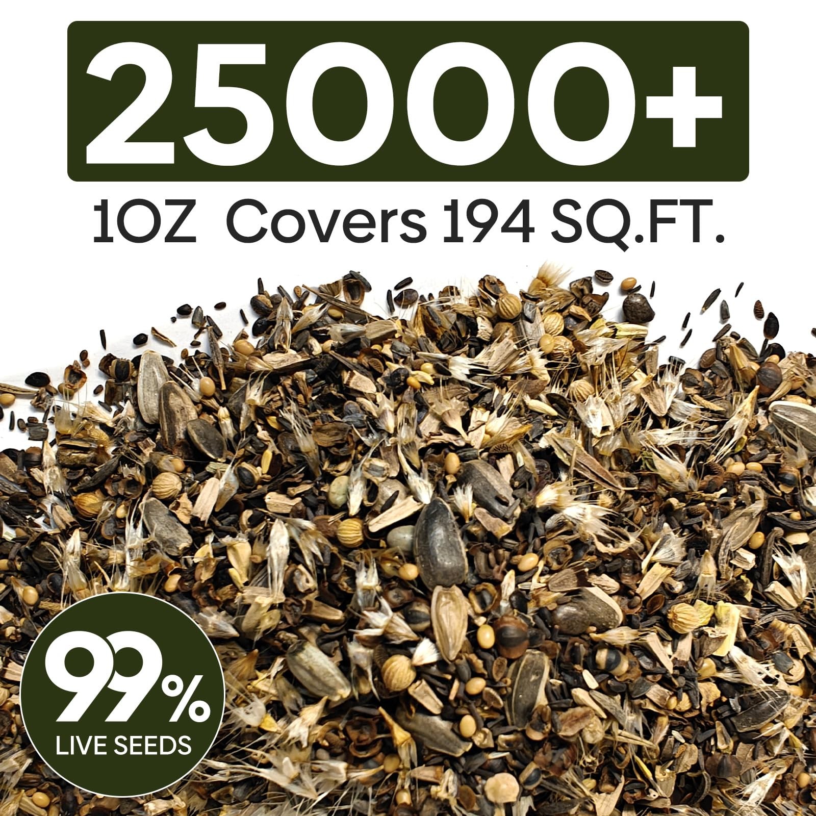 Groundio Wildflower Seeds Mix 24 Varieties Perennial & Annual Seeds for