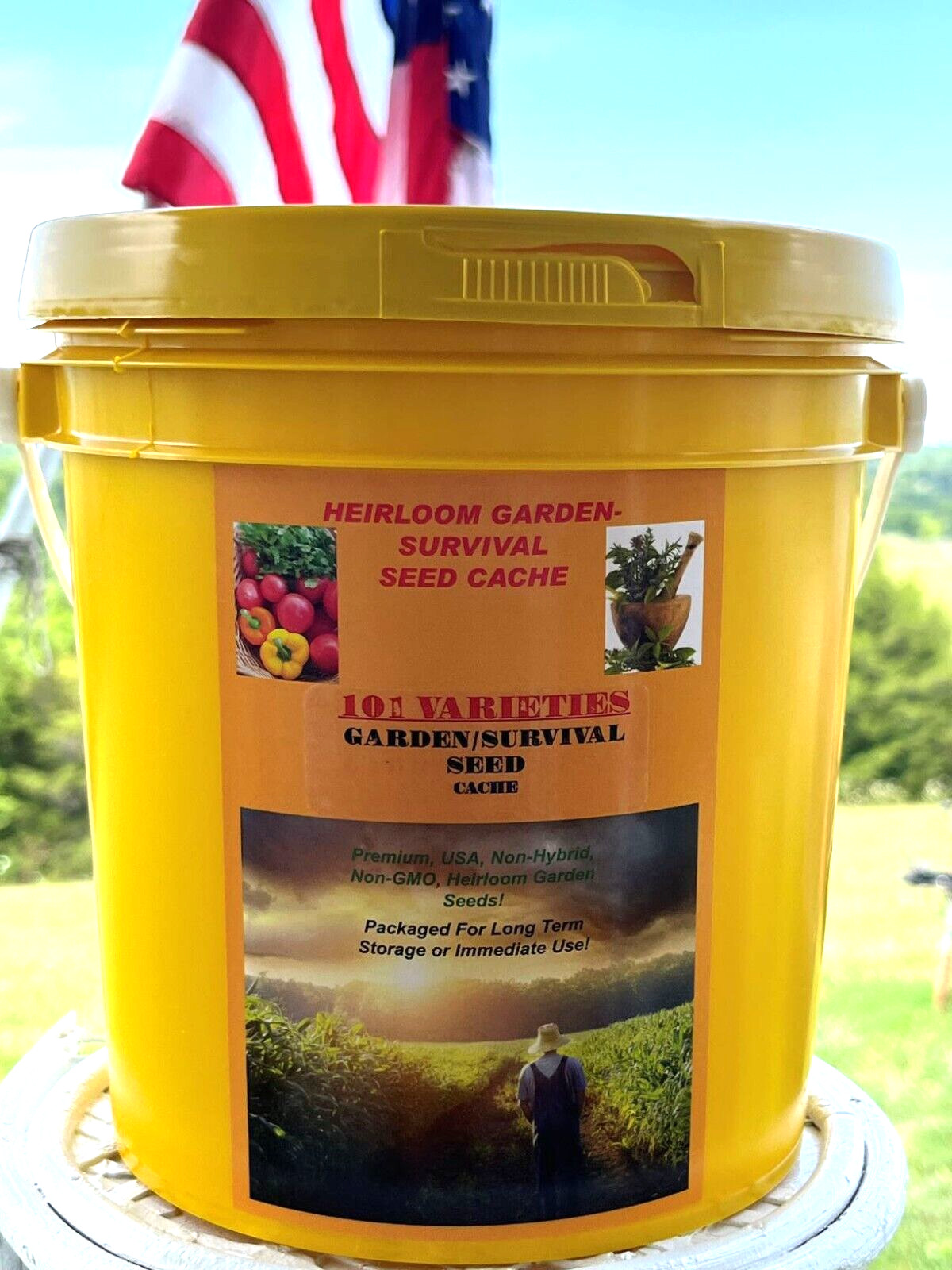 41,000 Seed ; 101 Variety Garden/Survival Seed Cache With $30 Herb Pack