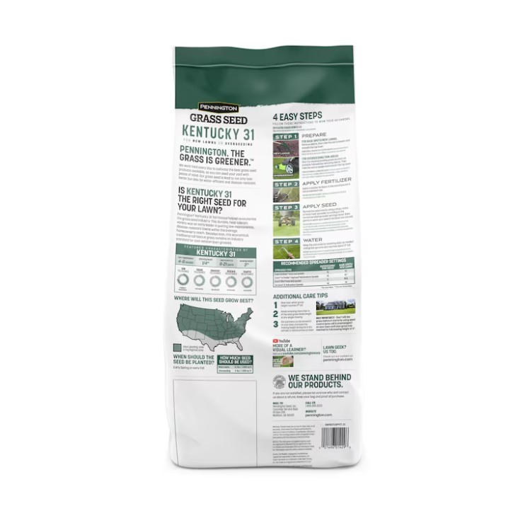 [HOT SALE] Pennington Kentucky 31 Tall Fescue Grass Seed 7 lb Bag (2 Pack) Lawn