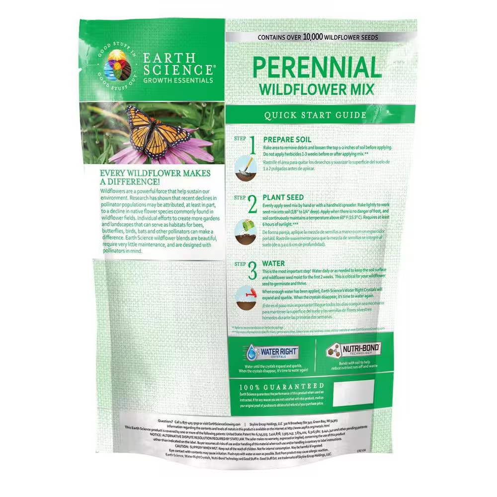 2 Lbs. Perennial All-In-One Wild Flower Mix with Seed, Plant Food and Soil Condi