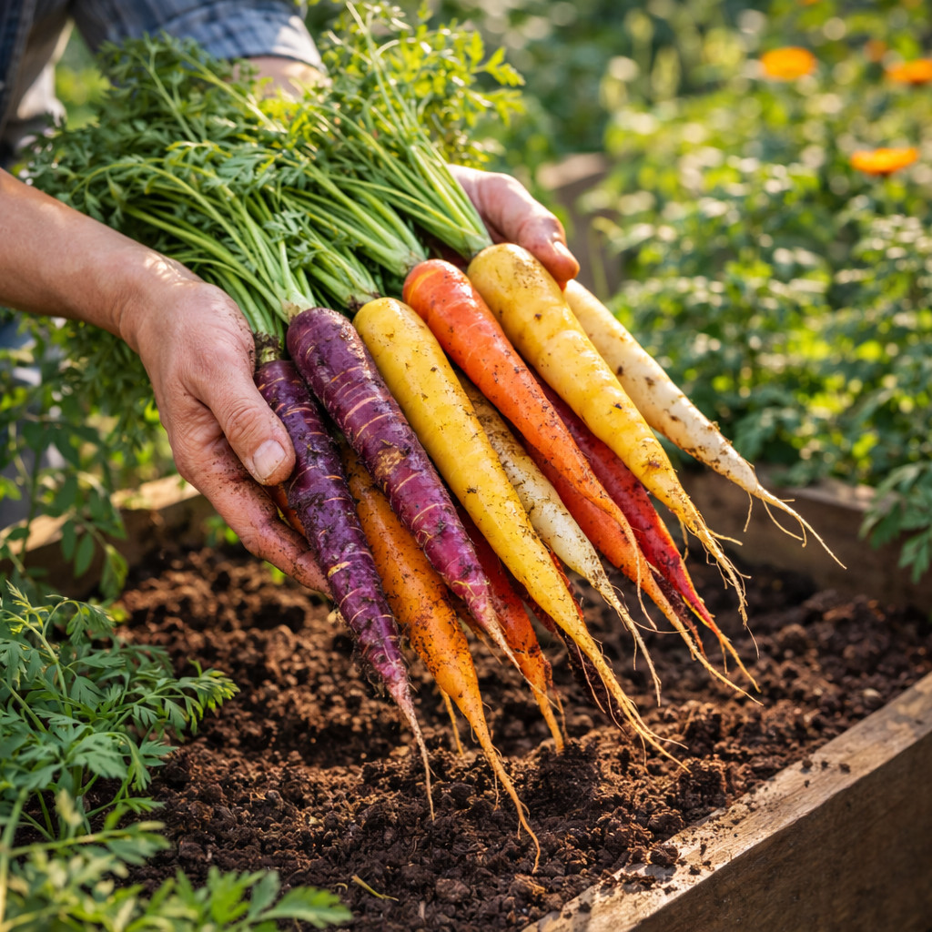 Rainbow Mix Carrot Seeds Colorful Heirloom Carrots 100 seeds