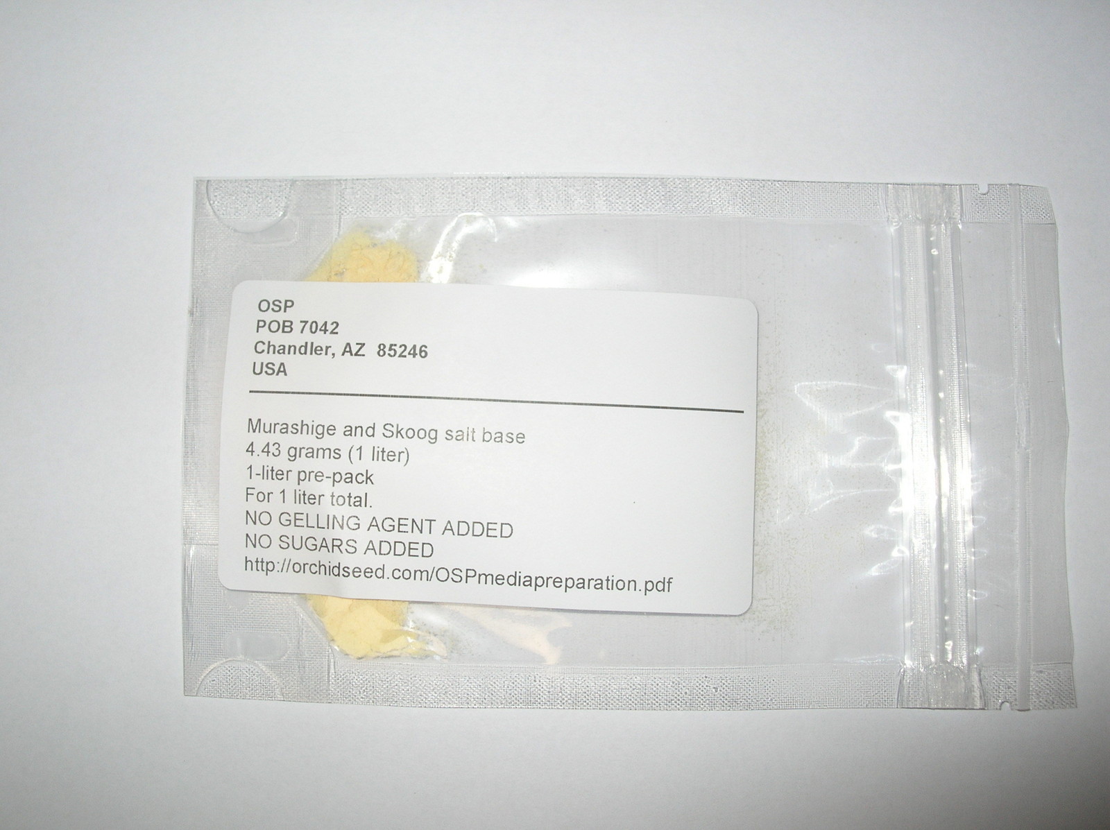Tissue culture medium Murashige and Skoog salt base MS salts