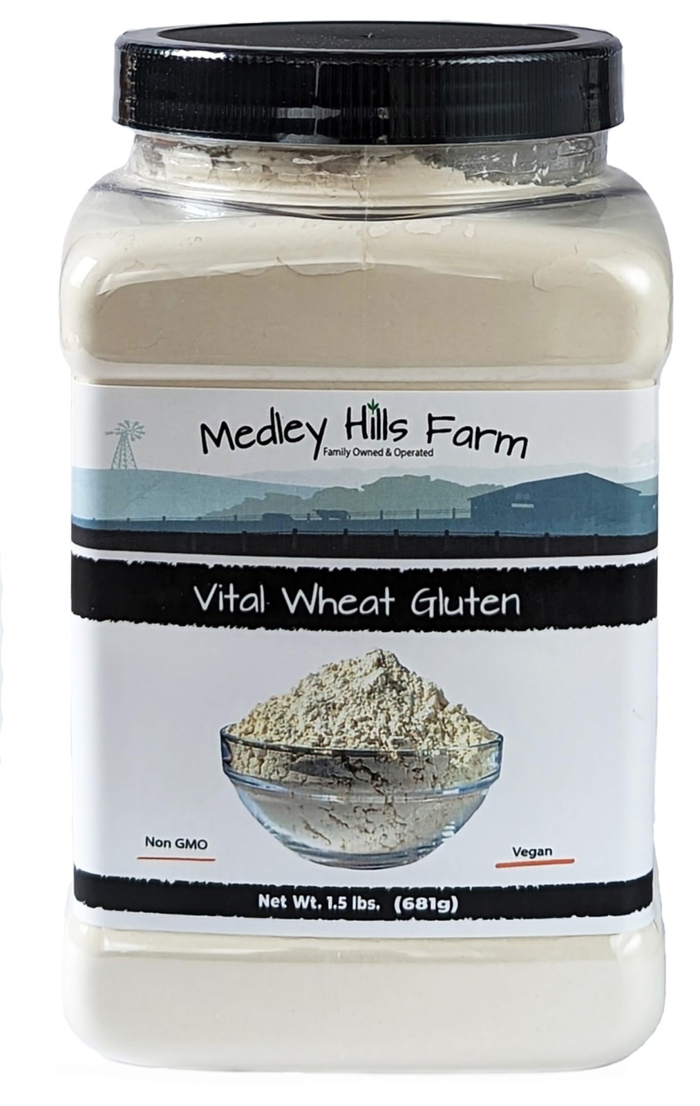 Vital Wheat Gluten By Medley Hills Farm 1.5 lbs. in 24 Ounce (Pack of 1)