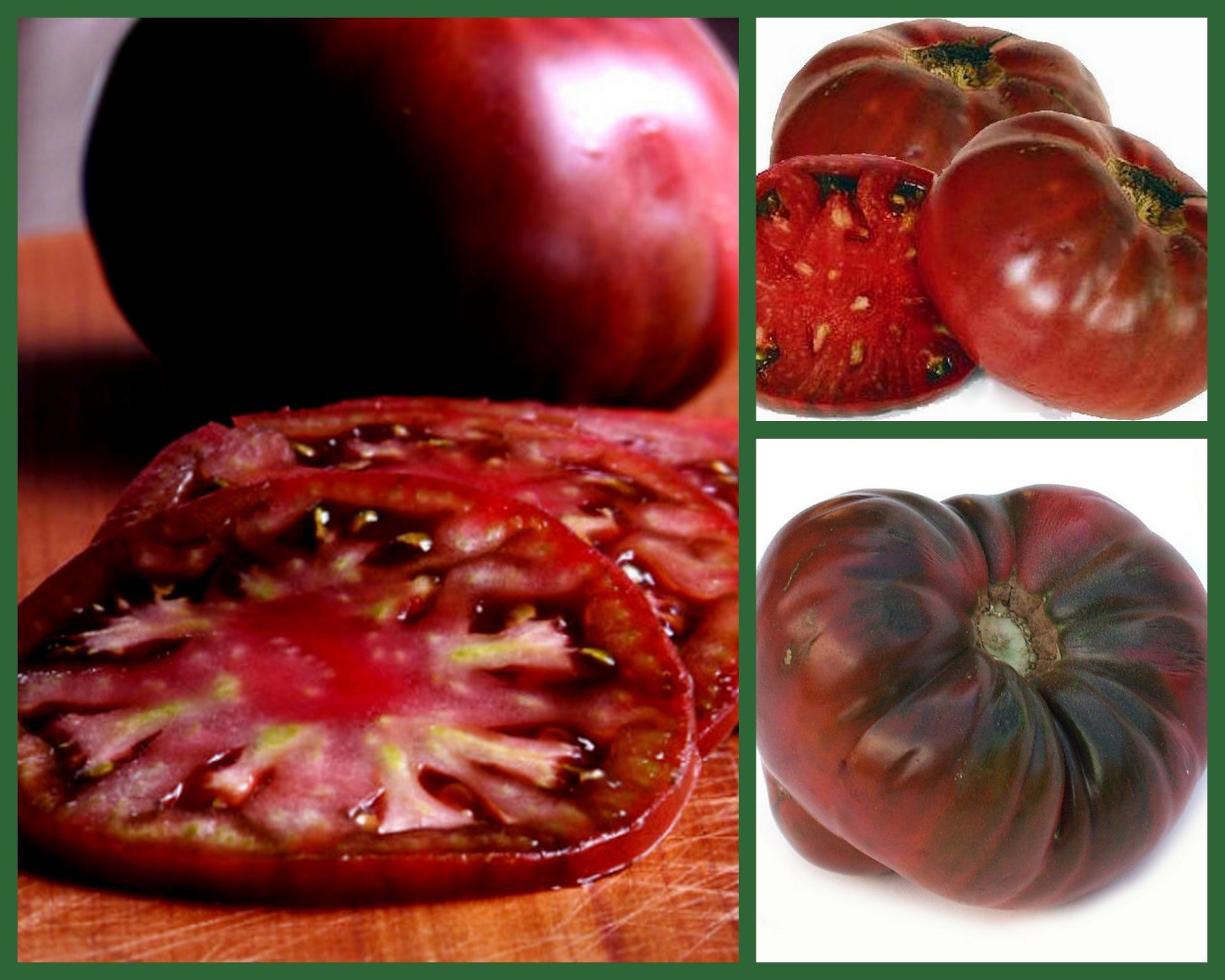 “Black + Purple Tomatoes” 3 pk Special, Russian Krim, Brandywine, Cherokee